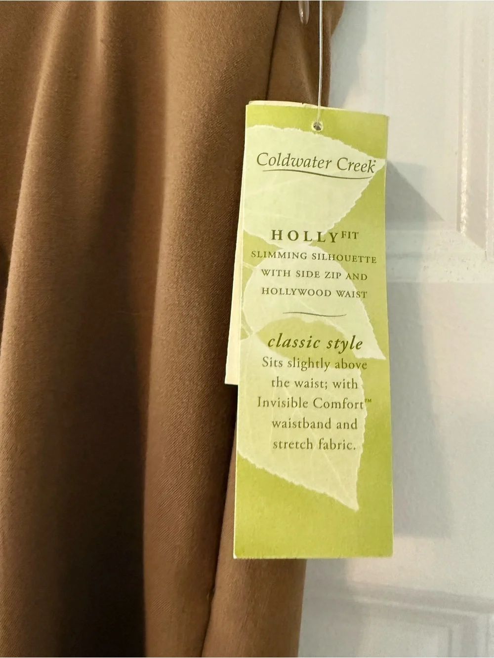 NWT Coldwater Creek | Tan Khaki Side Zip Holly Fit Pants | Size 18W